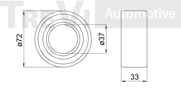 TREVI AUTOMOTIVE Rattalaagrikomplekt WB1967